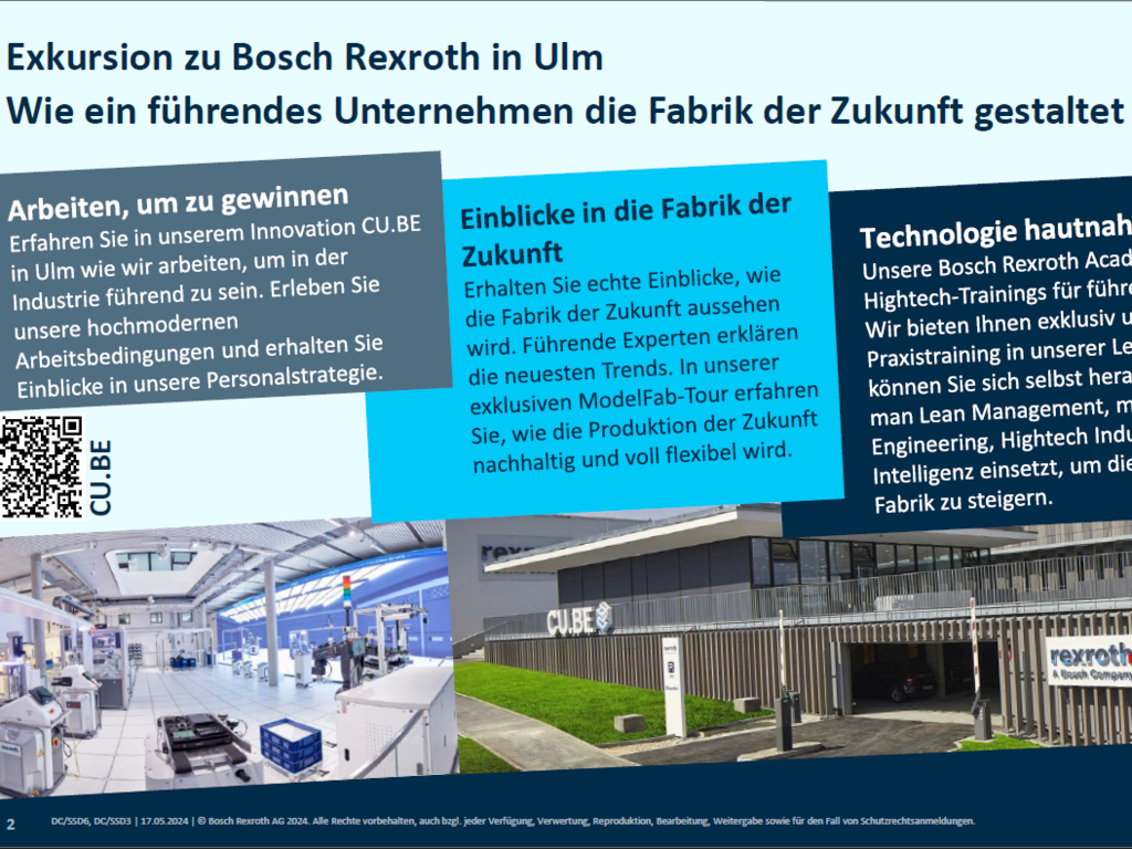 Exkursion zu Bosch Rexroth in Ulm